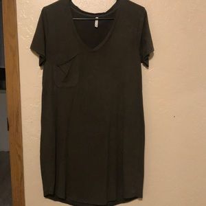 Forest green t-shirt dress
